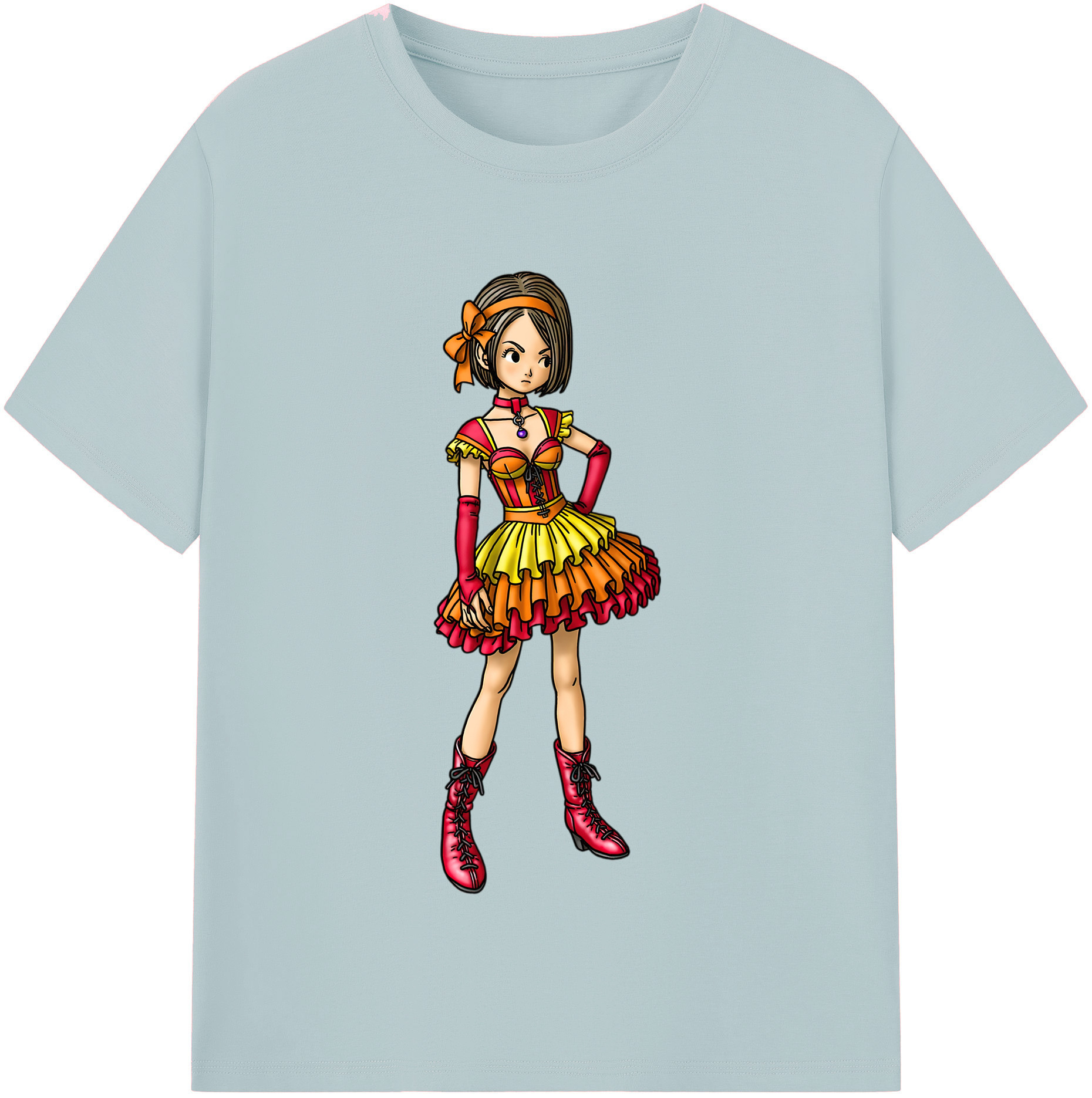 （画像用） ドラゴンクエスト Doragon Kuesuto Dragon Quest 綿100％半袖Tシャツ（フロントプリント）